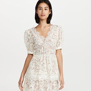 Self Portrait Lace Tiered Midi Dress